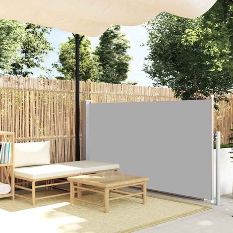 Auvent latéral rétractable de patio-Store banne rétractable de balcon 100x500 cm Gris 938814 (1/5)