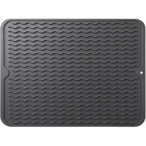 Tapis de séchage en silicone organique – Résistant à la chaleur jusqu'à 220 °C – Antidérapant – Pour comptoirs et tiroirs – Facile à nettoyer (1/5)