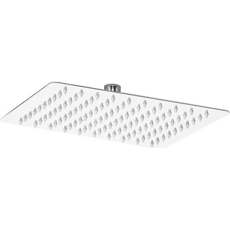 Soffione doccia 25x25 quadrato effetto pioggia acciaio lucido