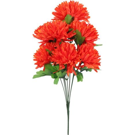 Bouquet de 7 chrysanthèmes orange FI 16 CM (1/2)