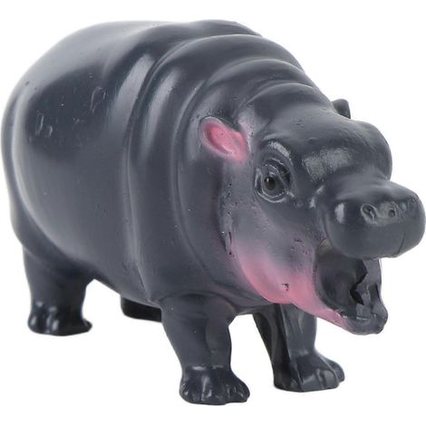 Statuette d'hippopotame nain - Figurine d'hippopotame en résine mignonne et ludique - Décoration pour la maison ou le bureau (1/4)