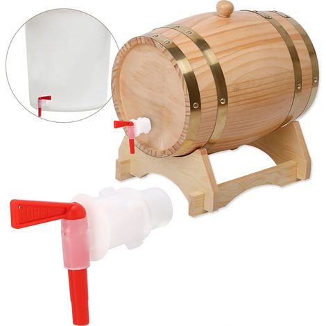 Robinet de soutirage en plastique rouge pour seau de brassage de bière, robinet de mise en bouteille. (1/5)