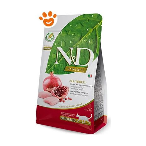 Farmina Gatto N&D Prime 1,5 kg Pollo e Melograno Neutered