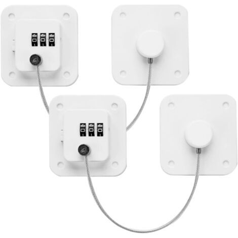 2Pièces Serrures à Combinaison pour Réfrigérateur Congélateur Serrure pour Adaptée Aux Armoires Installation Rapide (1/5)