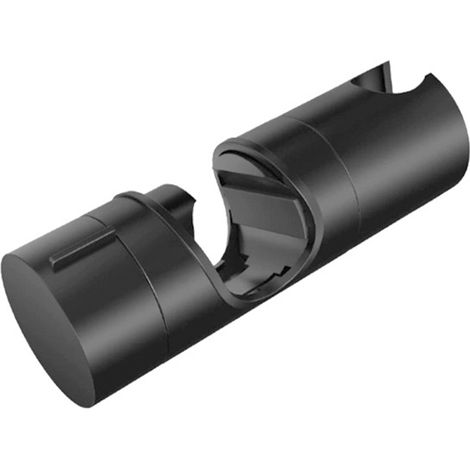 Support de douche universel noir pour barre de douche de 18 à 25 mm, support de pommeau de douche renforcé en ABS massif, noir mat (1/5)