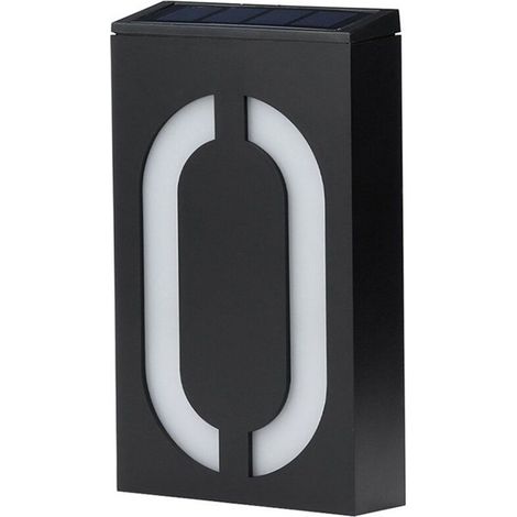 énergie Solaire Extérieure Led, Plaque de Porte de Lumière Solaire de Numéro de Maison de Led, Lumière de Signe de Numéro, Plaque de Lumières D'adresse de Porte de Magasin D'htel de Maison(Numéro 0) (1/5)