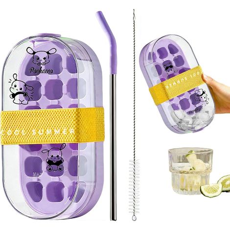 avec bac à glaçons Bouteille 2-en-1 portable paille (1/5)