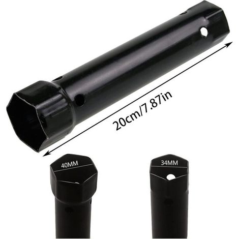 UlisemJeu de clés à tubes Clé Cuisine Bassin Robinet Installation et réparation Outils clé à tuyau de robinet durable et multifonctionnelle dans la cuisine et la salle de bain (acier au carbone, noir) (1/3)