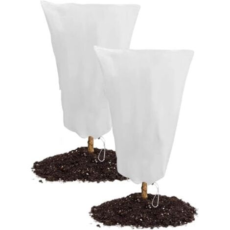 80 x 120cm Voile Hivernage Plante Exterieur, Lot de 2 Housse d'hivernage pour Plantes en Pot, 80 x 120cm Contre Le Froid et Le Gel, 60g/m² bâche Protection Arbustes Couverture (1/5)