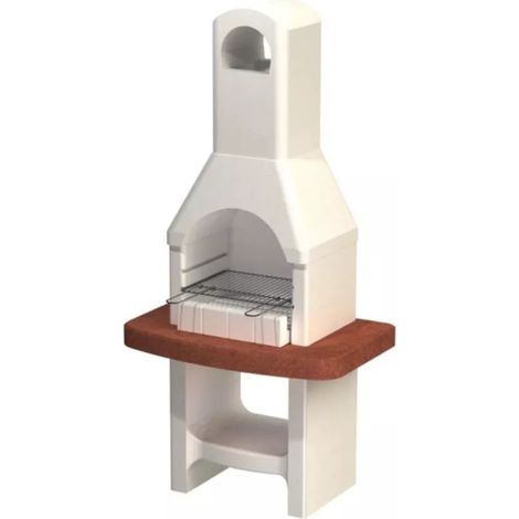 barbecue a carbonella in cemento sarom fuoco "aruba" 88x58x179,1 cm