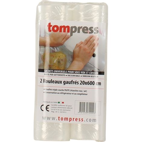 Rouleaux sous vide et cuisson gaufrés Tom Press 20x600 cm par 2 (1/4)