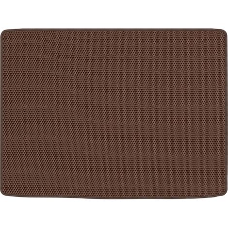 Alfombrilla de maletero de EVA para Ford Focus IV Hatchback a partir de 2018, diseño de panal de abeja - Marrón (1/5)