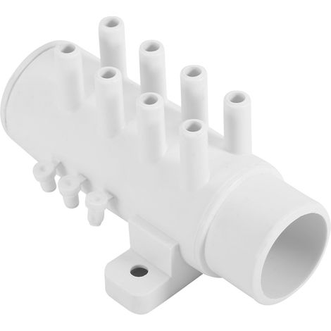Collecteur d'eau PVC 8 voies pour tuyau de spa et bain à remous - Séparateur de plomberie pour accessoires de jacuzzi (1/4)