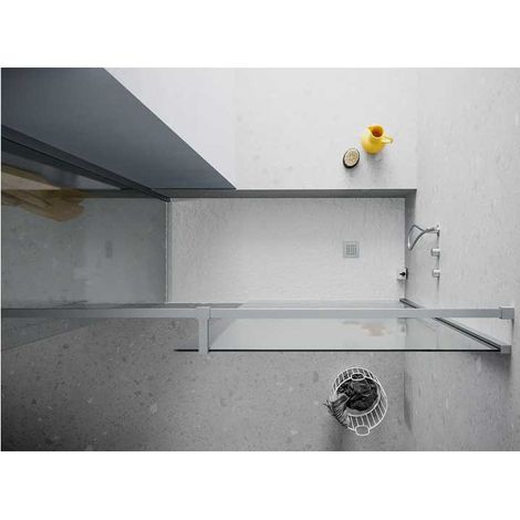 Piatto Doccia LINEAR 100x100xh2,5 cm in Marmo Resina - BIANCO - ARBI (1/5)