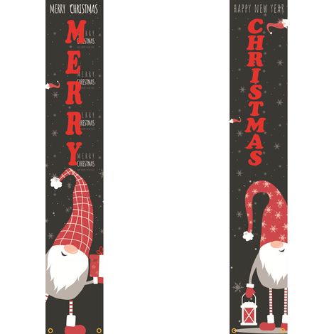 Bannière De Noël - 30 x 180 cm - Décoration Extérieure Pour Porte D'Entrée Et Porche - Réutilisable (1/5)