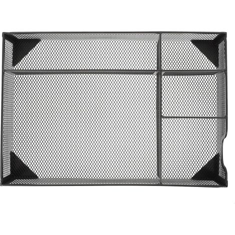 organizer with mesh storage black iron document holder easy