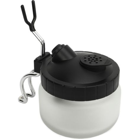 Flacon de nettoyage pour aérographe avec support, outil de nettoyage multifonctionnel, adapté au nettoyage des aérographes utilisés pour la peinture automobile amateur. (1/5)