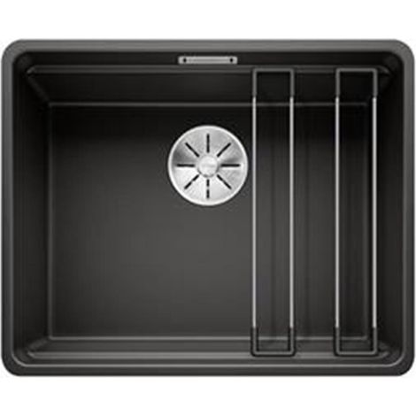 BLANCO Einbaubecken ETAGON 500-F Silgranit, flächenbündig einbaubar InFino Ablauf tartufo (1/2)