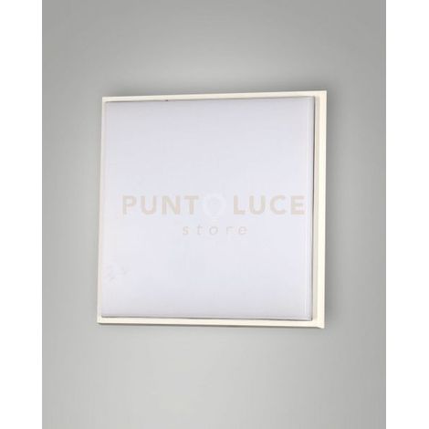 DESDY PLAFONIERA LED BIANCA L.24X24CM A LED 23W 3000K 2700 LM IN ALLUMINIO IP54