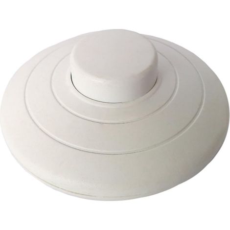 Interrupteur au pied [1 interrupteur au pied simple] peut se connecter à des ampoules à lumière noire douce standard à 2 ou 3 fils, adaptées aux lampes de table et aux lampadaires ronds - diamètre de