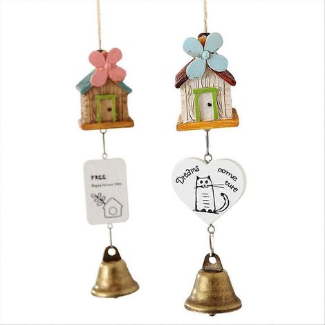 Carillon éolien en résine avec cloche en cuivre (A) (1/5)