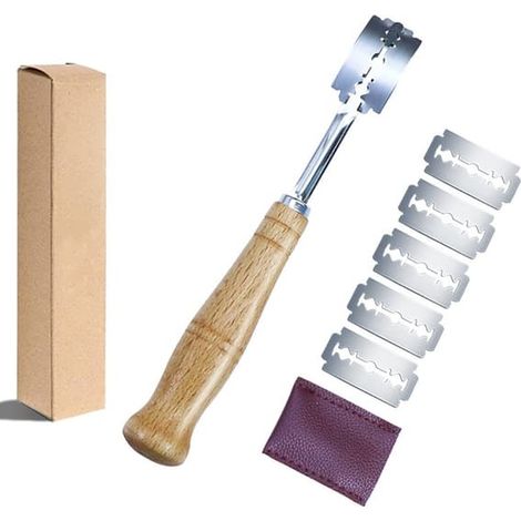 Ensemble de 10 lames de boulanger, lame à scarifier le pain Grignette, porte-lame, accessoires de boulangerie. (1/5)