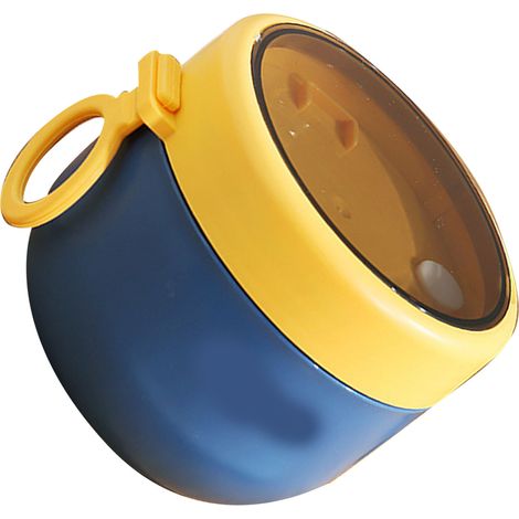 Isolierter Frühstücksbecher mit Deckel aus Edelstahl 304, inklusive Löffel, Milch- und Suppenbehälter, tragbarer Behälter für Schule und Arbeit, Blau (1/5)