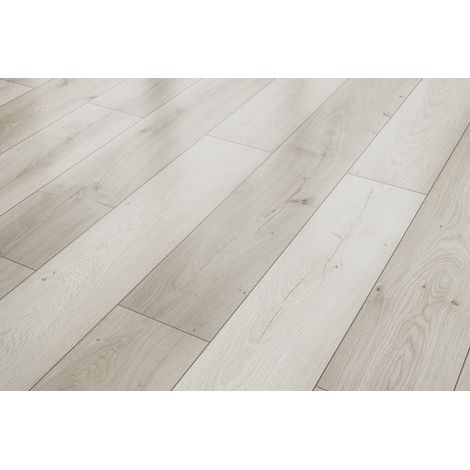 Classen Laminat Megaloc Aquaprotect 128,5 x 19,2 cm 8 mm Eiche grau mix Laminat