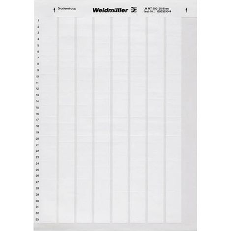 Weidmüller 1695711044-1 LM WritoOn 18X34 WS Etichetta per cavi LaserMark 12.7 x 18 mm Colore campo di marcatura: Bianco