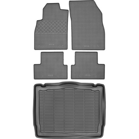 Juego de alfombrillas de goma para coche y maletero para Opel Astra IV J Hatchback (2010-2015).