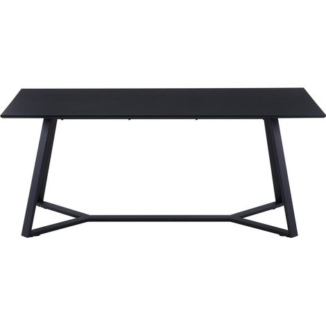 Table de Salle à Manger 180 x 90 cm avec Plateau en MDF Mélaminé et Structure en Métal - PANGIVO (1/4)