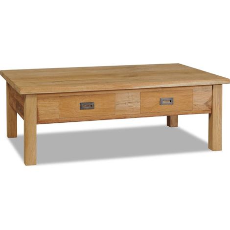 Tavolino da Salotto in Legno Massello di Teak 100x60x35 cm vidaXL (1/5)