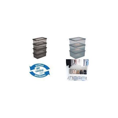 Cajas de almacenamiento keeeper 18 litros lote de 3 apilables ventiladas