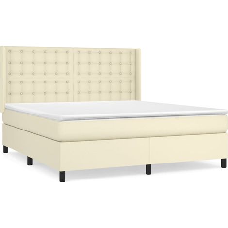 Maison Exclusive - Boxspringbett mit Matratze Creme 180x200 cm Ku