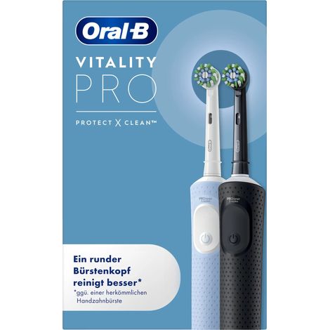 Oral-B Vitality Pro D103 Duo Black/Blue Elektrische Zahnbürste für Jugendliche