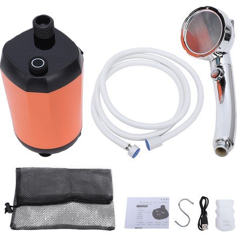 Professional Portable Shower Pump with Temperature Display High Lift 6.5M for Outdoors Camping Hiking Car/Pet Washing Full Screen Power Boost 3 Gears 6000mah – High resistance, DIY, workshop, (1/5)