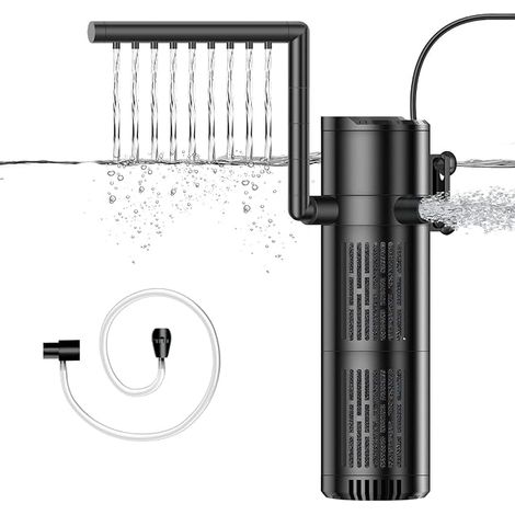 Aquarium Filter, 800L/H Internal Filter for Aquarium Flow Adjustable for 30L-200L Freshwater or Saltwater Aquarium 12W (1/5)