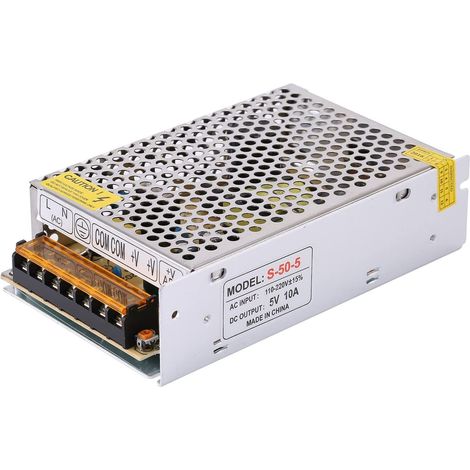 Ac 220v Dc 5v Alimentatore 10A 50W Stabilizzato Switching Trimmer