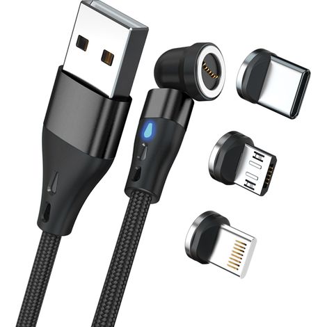 RealPower MagneticCharge3 cable USB 2 m USB A Negro (1/5)