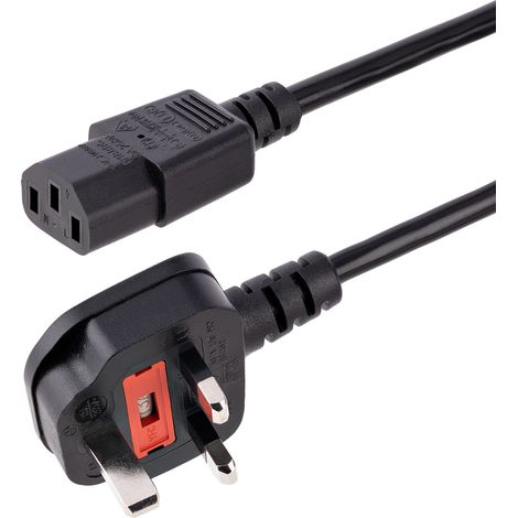 StarTech.com Cavo di Alimentazione per Computer da 2m, Cavo Elettrico AC di Ricambio per PC/Stampante da Spina EU Schuko a C13, 10A-250V, Omologato UL (1/5)