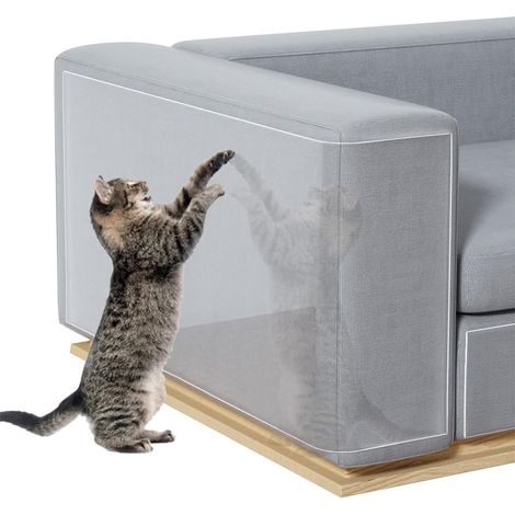 6 Pieces Cat Scratch Protection Stickers for Sofas,Chairs and other Furniture,3 Sizes Sofa Protectors from Pets,Anti Scratch Furniture Protector,Extra Large Scratch Guard Sheets,Medium,Small (1/5)