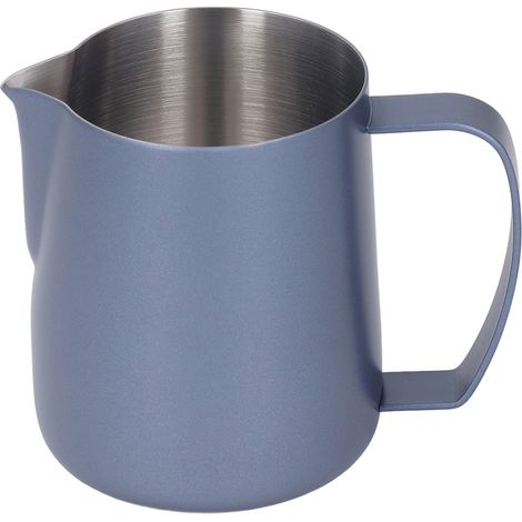 Pot à lait mousseur avec embout renforcé en acier inoxydable, 450 ml, bleu roi (1/5)