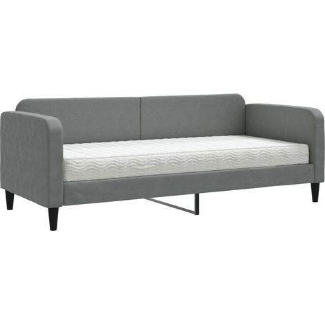 Maison Exclusive - Divano Letto con Materasso Grigio Scuro 80x200 cm in Tessuto (1/5)