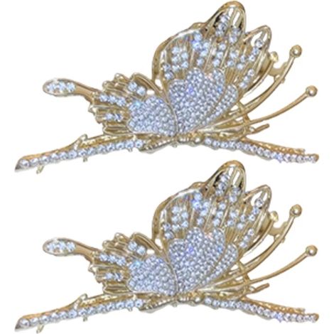 Pince à cheveux Papillon - Alliage Métallique Non Glissant - Pour Cheveux Longs Épais ou Bouclés - 1 Pièce (1/5)