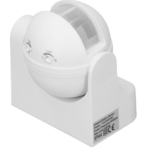 Détecteur de mouvement infrarouge PIR étanche, boîtier ABS, sans rayonnement, interrupteur intelligent 110-240V AC, blanc, capteur de présence mural (1/5)