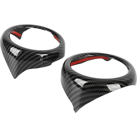 Pièces Anneau de Sortie d'Air Voiture Fibre Carbone Grain Lisse Anti-Rayures Remplaçant pour Clubvan R55 2006-2013 (1/5)