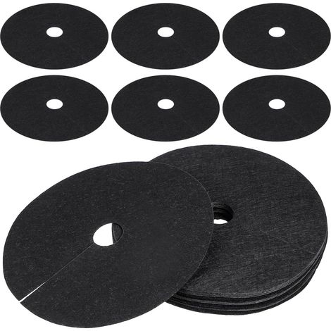 [JAMAIS UTILISÉ]Lot de 20 rondelles de paillage pour Arbres et Anneaux de paillage - Tapis de Protection Contre Les Mauvaises Herbes - Non tissé - Protection des Racines (1/4)
