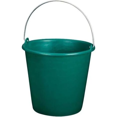 Aluminium-et-plastiq Cubo rural verde 8L con asa de acero