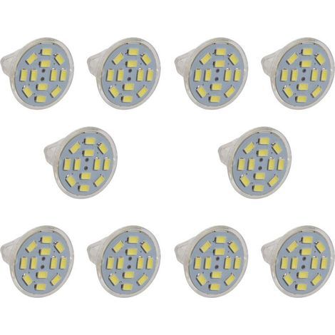 10X Projecteur Led 6W Gu4(Mr11) Mr11 12 Smd 5730 570 Lm 12V, Blanc (1/4)