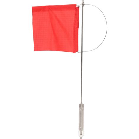 Girouette Marine Monotype Mât Bateau Indicateur Vent Acier Inoxydable Rouge Pavillon Voilier Yacht 140x120mm / 5,51x4,72 pouces (1/5)
